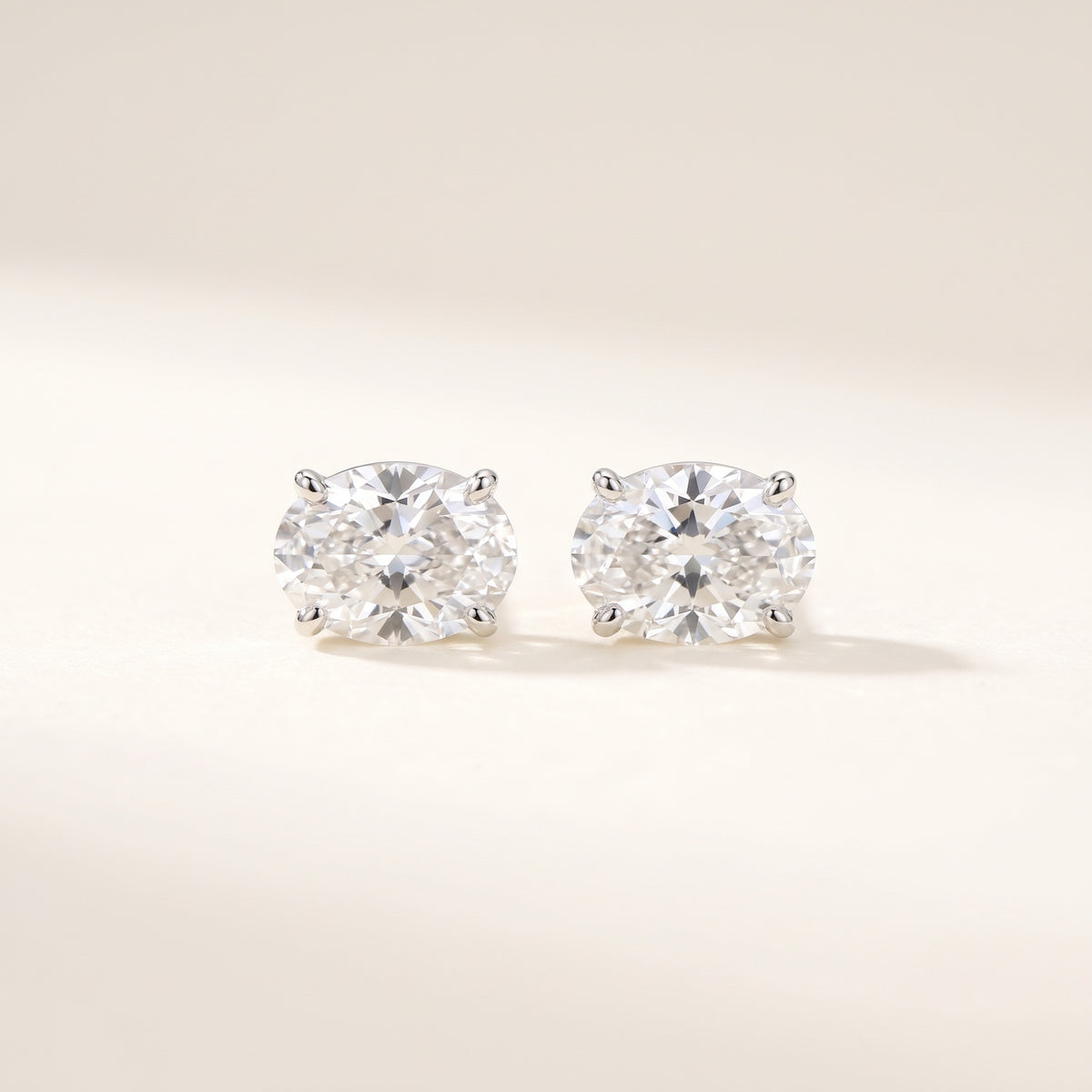 El Oval Küpe 1.00 ct (Toplam 2.00 ct)