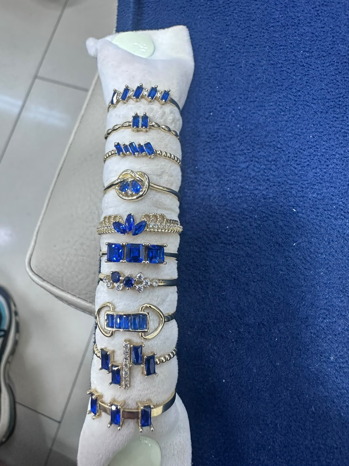 Mavi Safir Taşlı Altın Yüzük Koleksiyonu