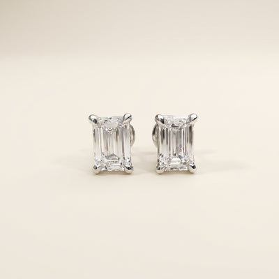 Clarisse Zümrüt Kesim Küpe 1.00 ct (Toplam 2.00 ct)
