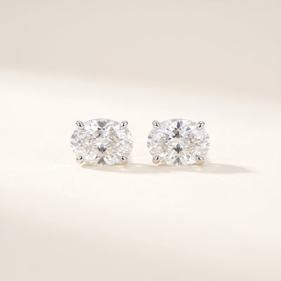 El Oval Küpe 1.00 ct (Toplam 2.00 ct)