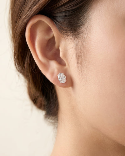 El Oval Küpe 1.00 ct (Toplam 2.00 ct)