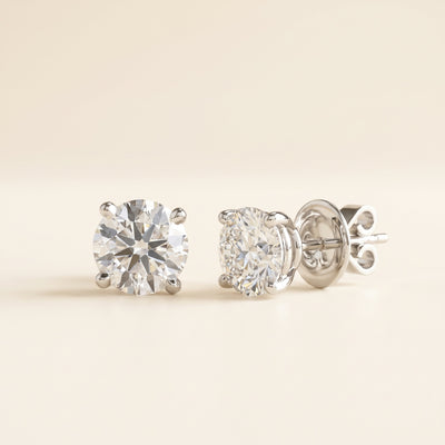 Lucia Tek Taş Küpe 1.50 ct (Toplam 3.00 ct)
