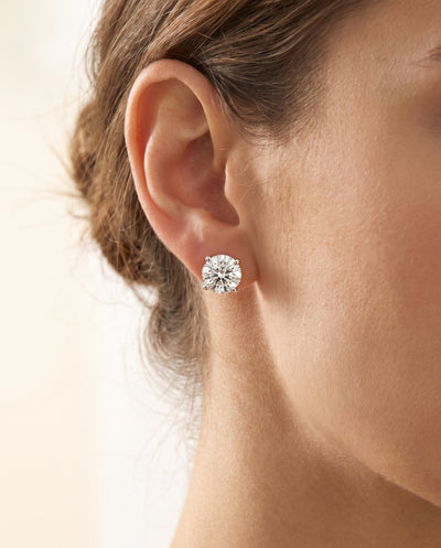 Lucia Tek Taş Küpe 1.50 ct (Toplam 3.00 ct)
